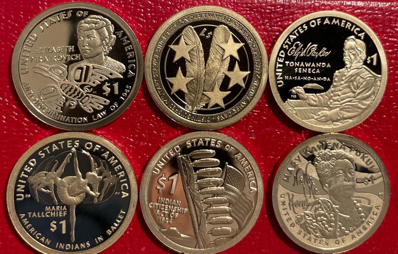 2020~2025 S PROOF Sacagawea Native American Dollar 6 Coins from US Proof Sets