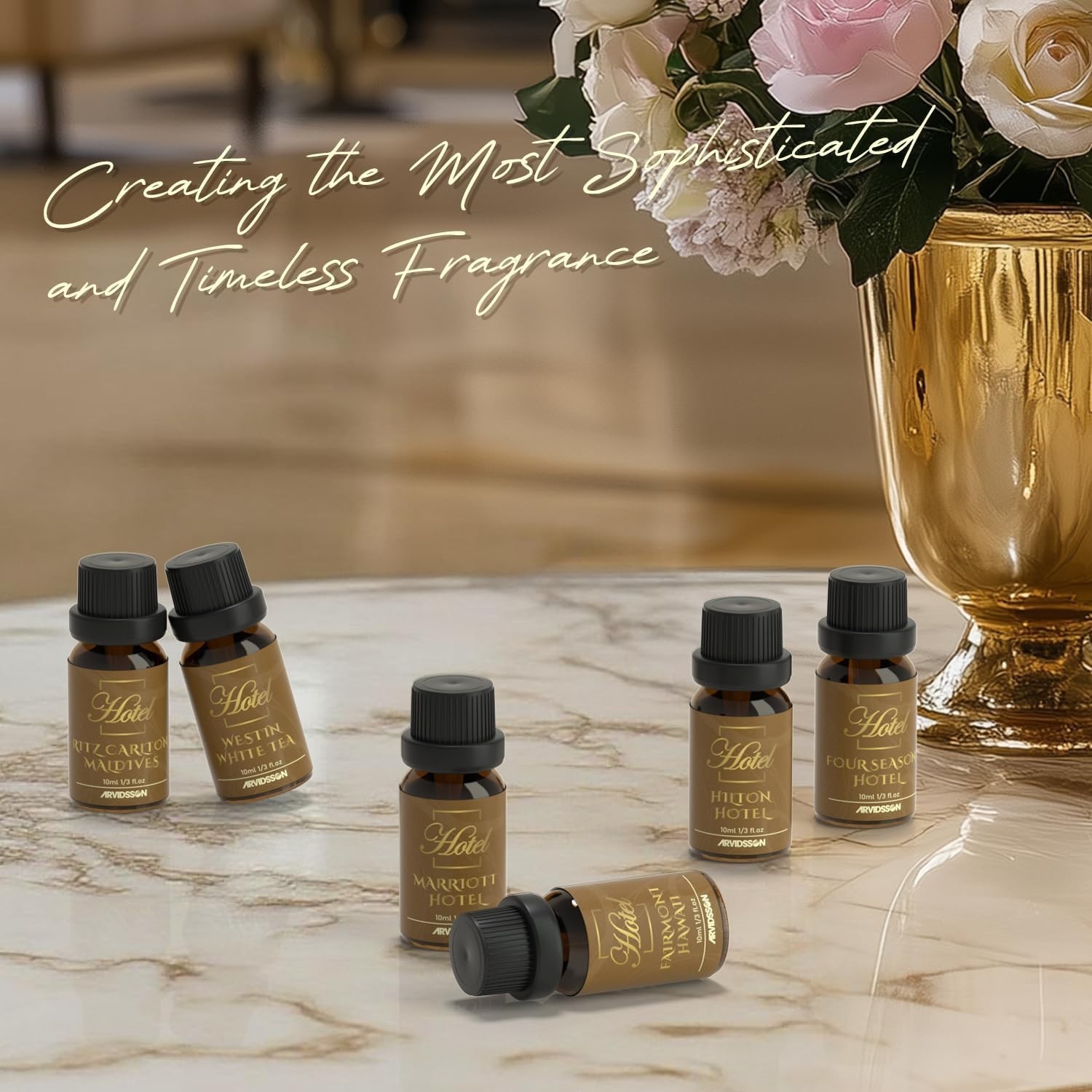 Hotel Diffuser Oils Gift Set - Hotel Essential Oils for Diffuser, Luxury Frag...