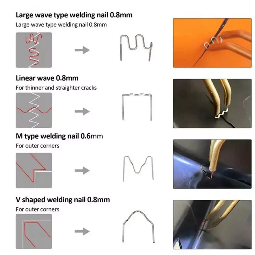 600pcs set Welding Studs Bumper Machine Plastic Nail Standard inner corner
