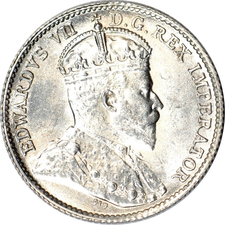 1910 5C Pointed Leaves Canada Five Cents Choice AU K17118