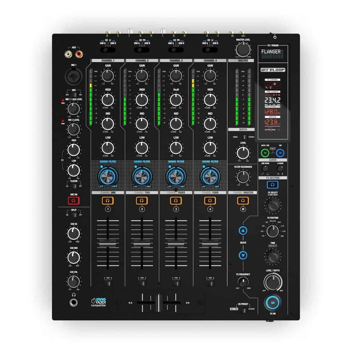 Reloop RMX-95 High Performance DJ Club Mixer with Premium FX and Dual USB Audio