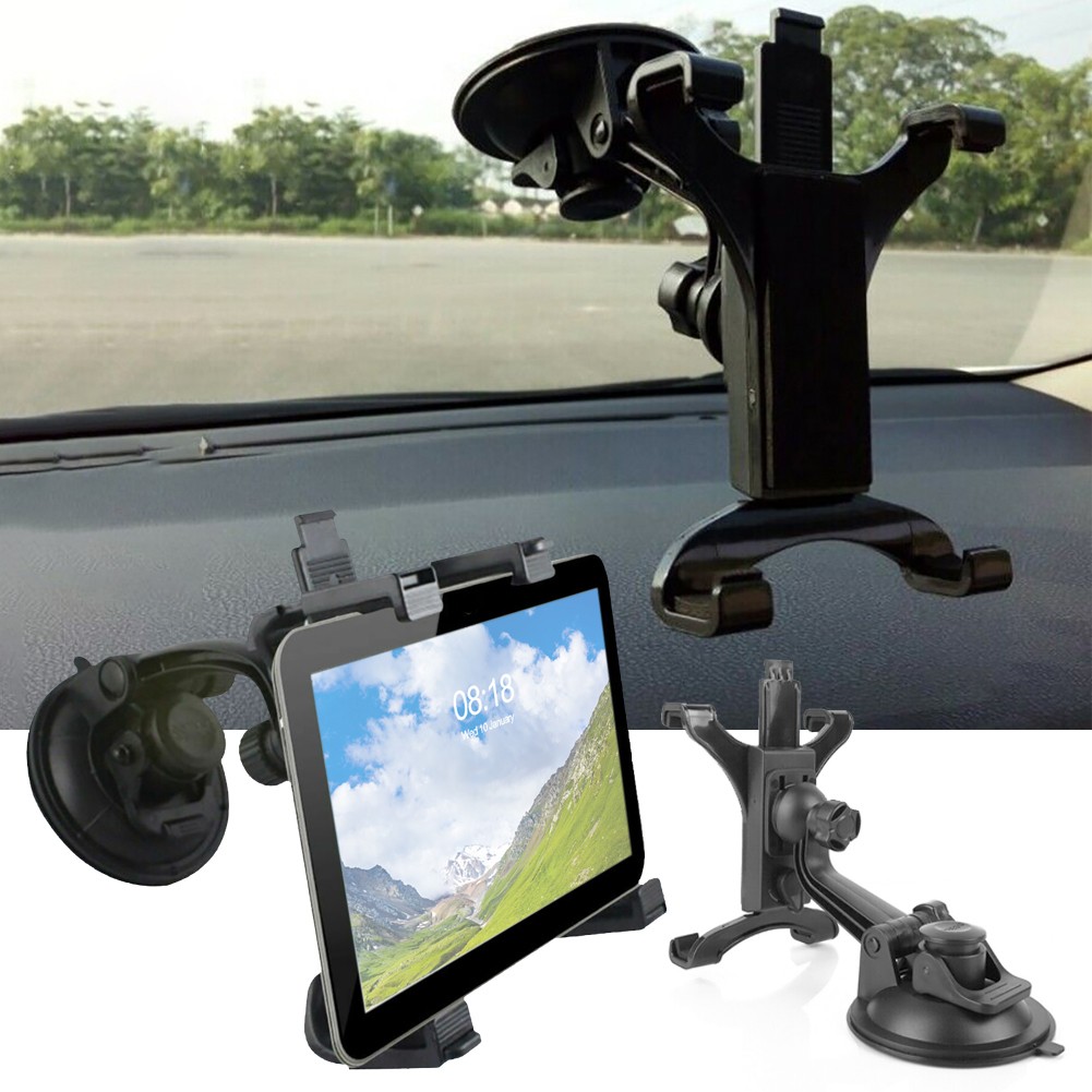 Universal 360°Holder Car Suction Mount For iPad Samsung Galaxy Tablet 7" To 11"