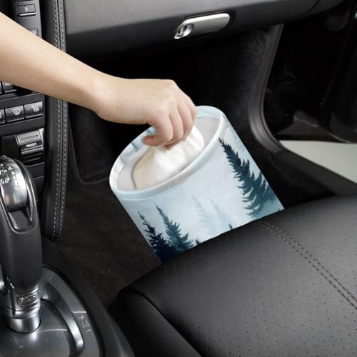 Car Trash Can Waterproof Garbage Can Car-Seat Back Hanging Mountain Forest
