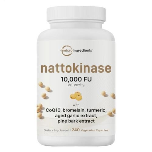 M-icro Ingredients Nattokinase 10,000 FU Per Serving 240 Count (Pack of 1)
