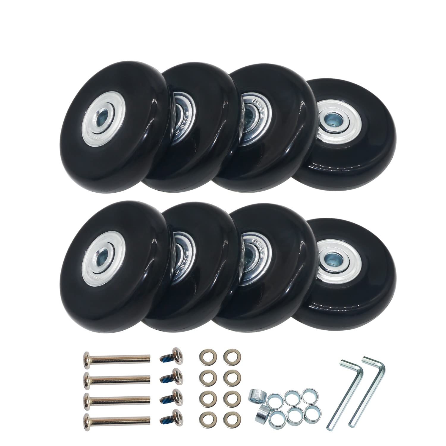 Thickness 14mm Luggage Suitcase Replacement Wheels Mute Wear-Resistant Rubber...