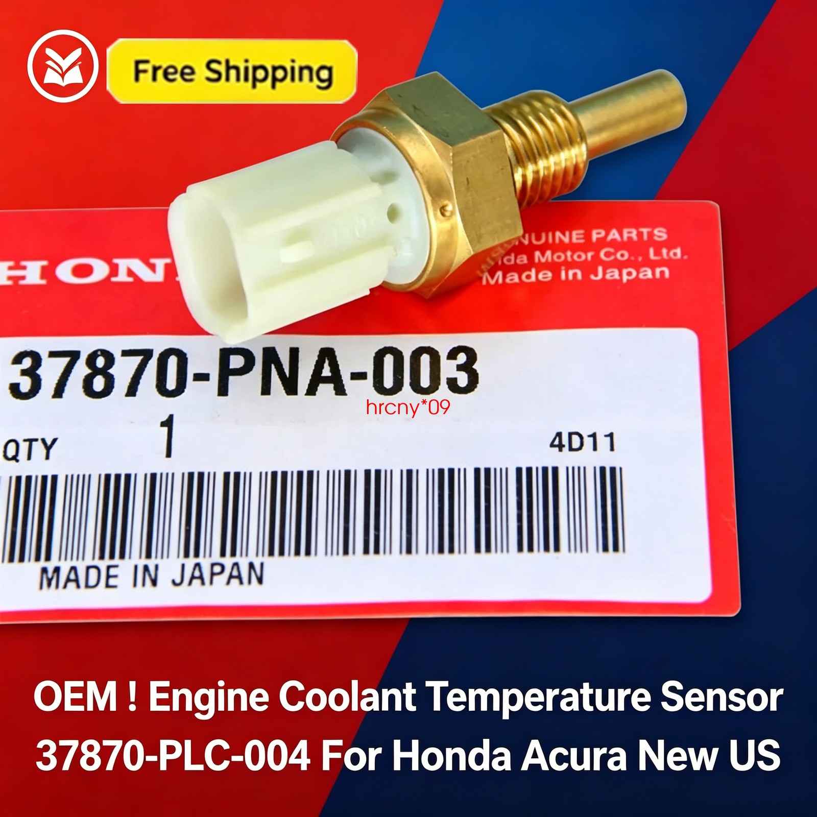 OEM ！Engine Coolant Temperature Sensor 37870-PLC-004 For Honda Acura New US