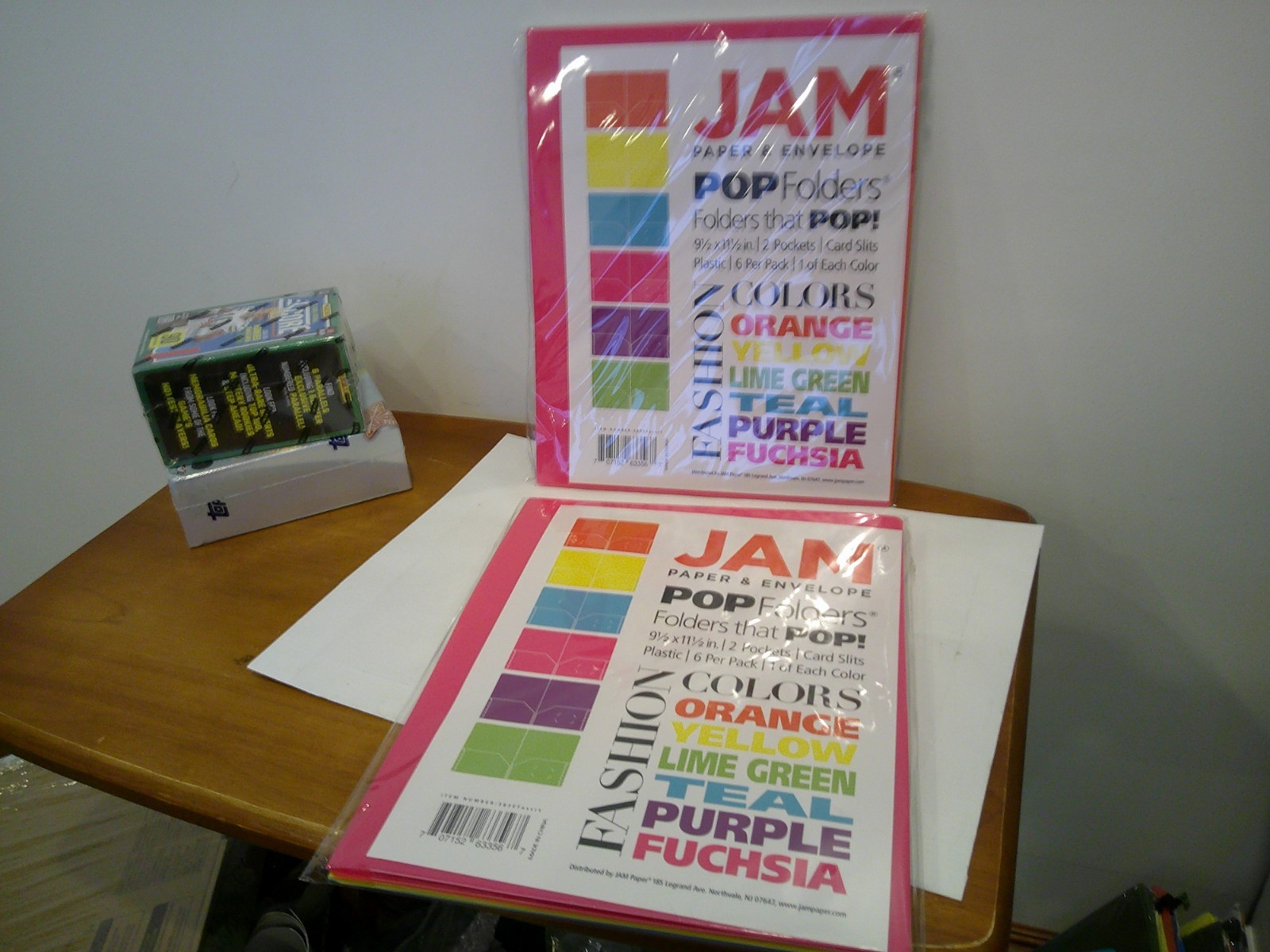 JAM Fashion Plastic File Folders 2- 6 Pack 9.5 x 11.5 Home School Office