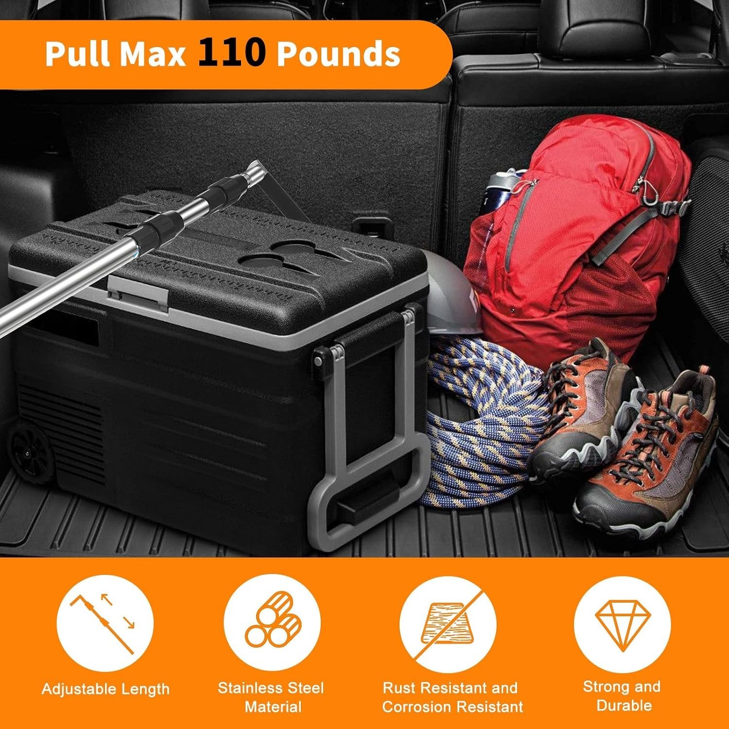 6.5 Ft Heavy-Duty Telescoping Cargo Grabber Tool - Ultimate Retrieval Solution
