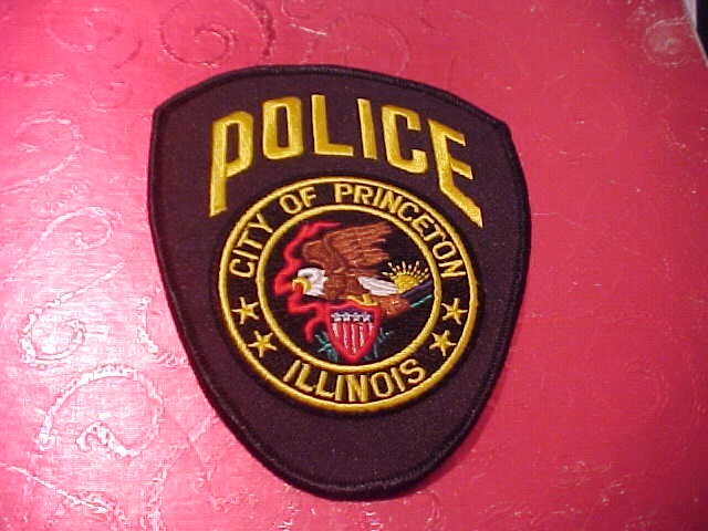 PRINCETON ILLINOIS POLICE PATCH SHOULDER SIZE UNUSED