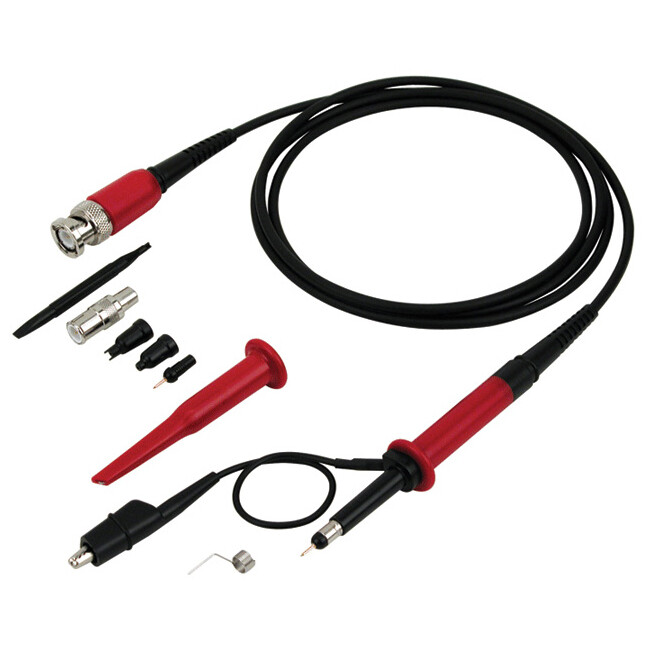250 MHz Oscilloscope Probe with Accessories, Compensation range: 10 to 30pF