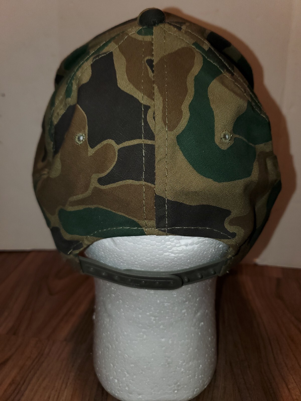 Vntg ARKTRAC Inc. Gold Letters John Deere Patch Hat Cap Camouflage Snapback EUC