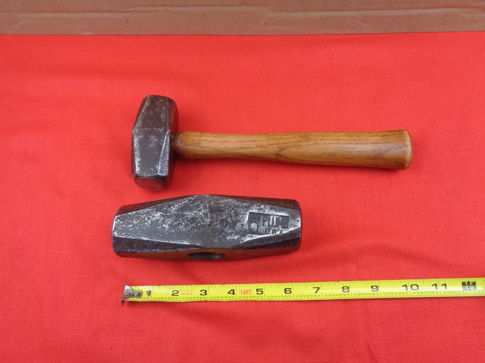 Vintage Plumb Sledge Hammer= lot 2 pcs.