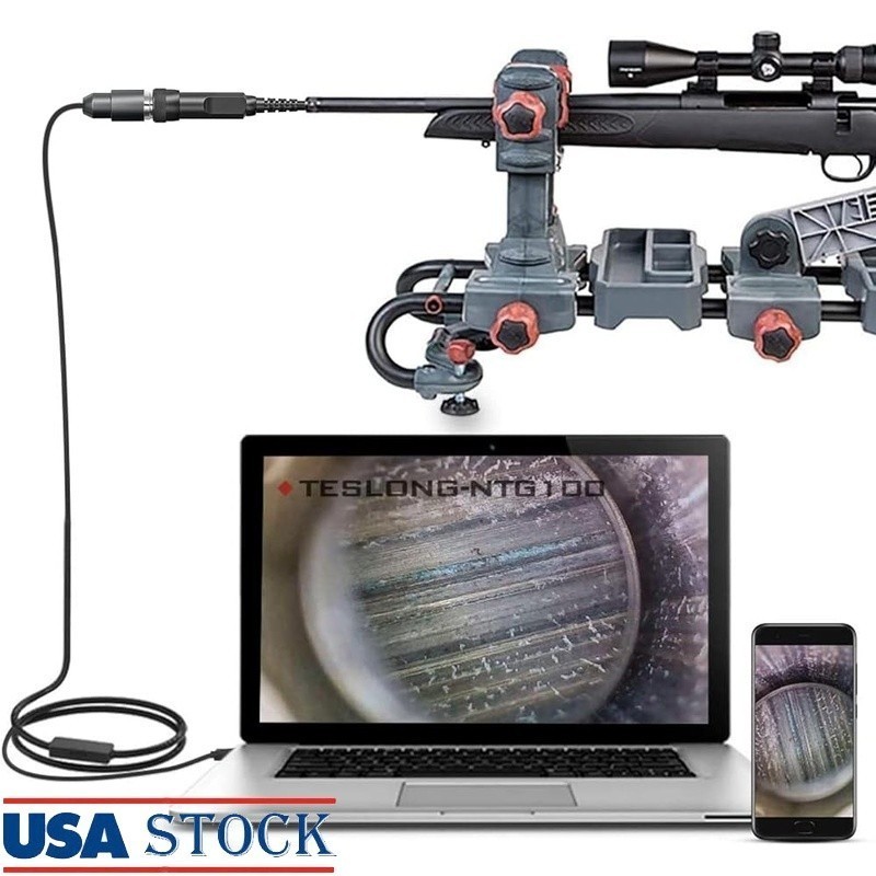 Digital Borescope Rifle Inspection HD Camera W/ LED Lights & Side-Mirror New