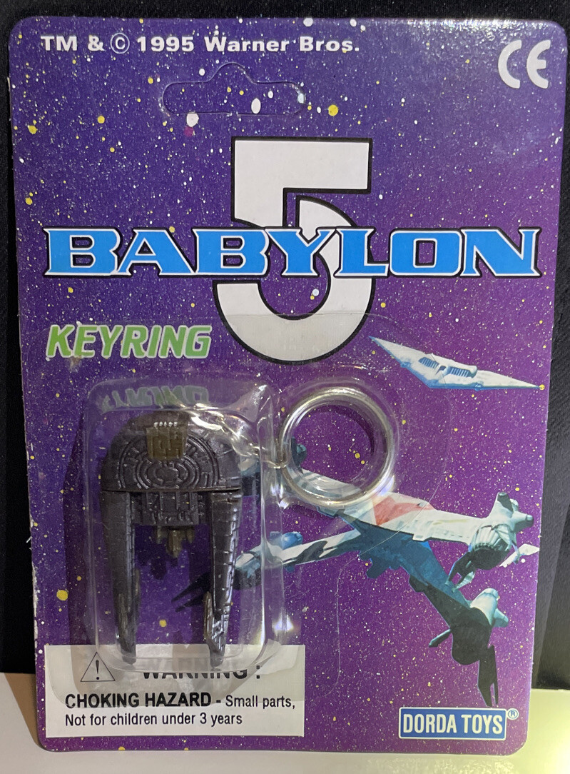 Vintage BABYLON 5 CENTAURI TRANSPORT Collection Key Ring/Chain 1995 Dorda Toys