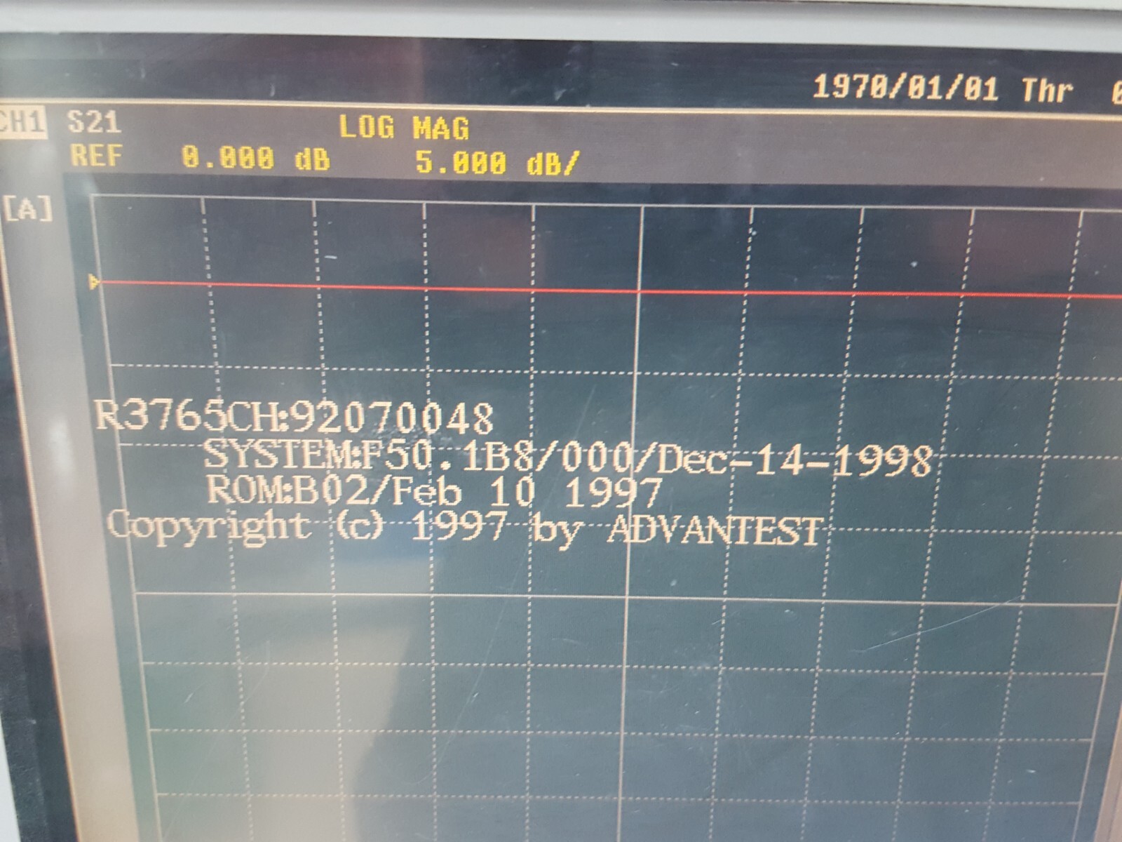 Advantest R3765CH: Network Analyzer, 40MHz-3.8GHz, Not working (0048)