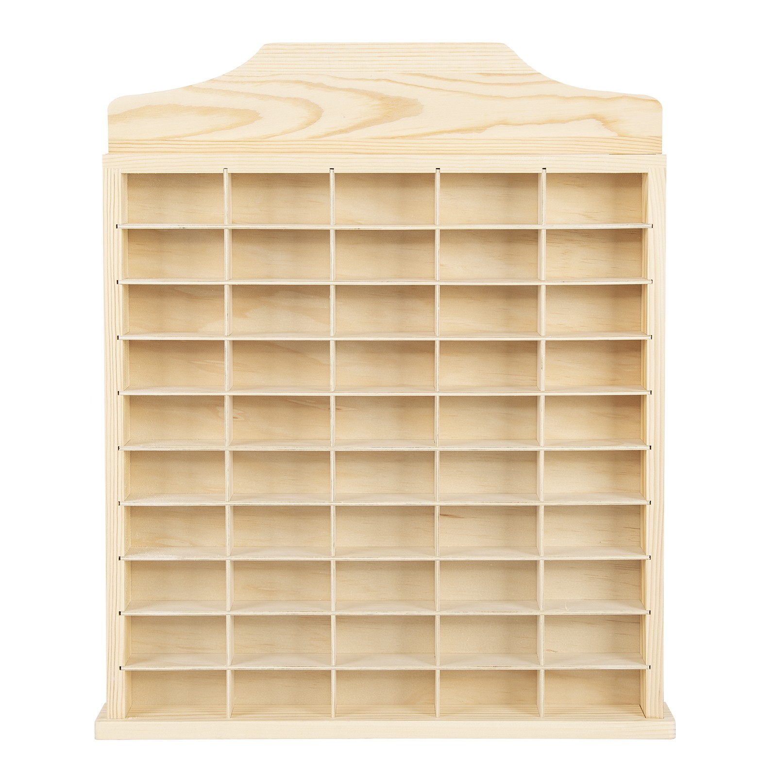 50 Grids Display Case Hot Wheels Diecast Matchbox Toy Storage Wooden Shelves US