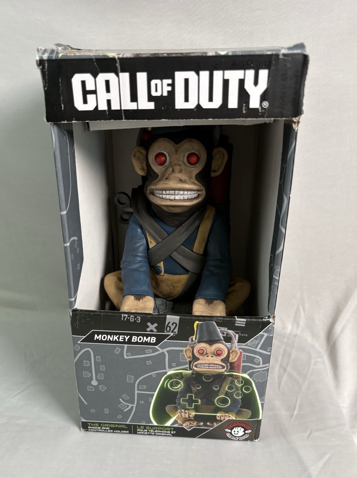 Call Of Duty Monkey Bomb Phone & Controller Holder, Original Cable Guys New