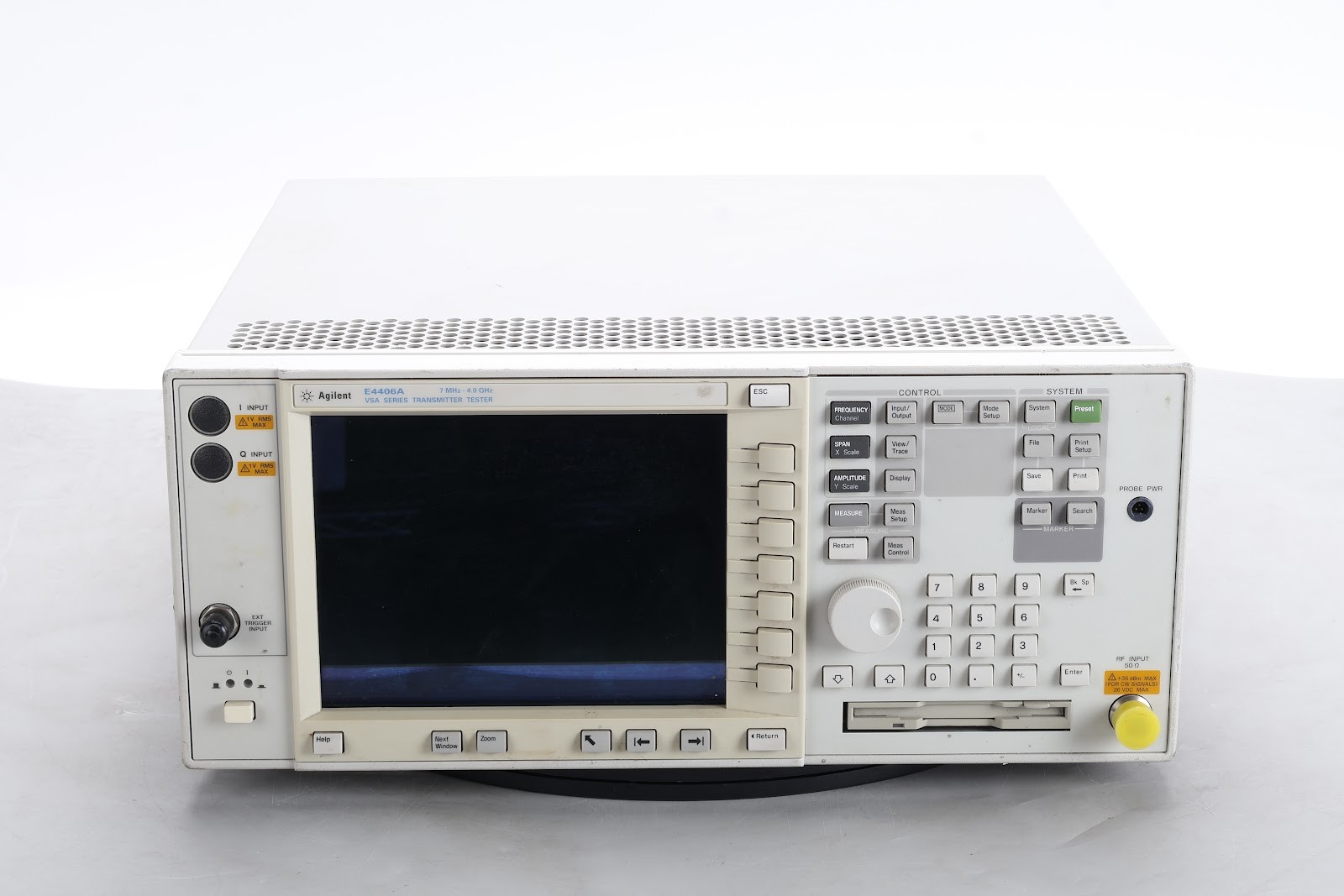 Agilent E4406A 7 MHz to 4 GHz VSA Transmitter Tester W/ Options 300, BAH - AS IS
