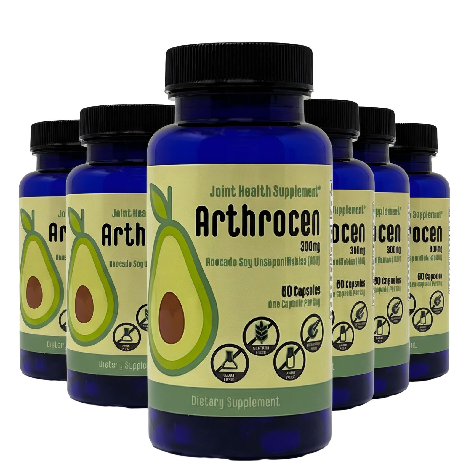 Arthrocen Joint Support ASU 300mg Supplement | 360 Capsules | 6 Bottles