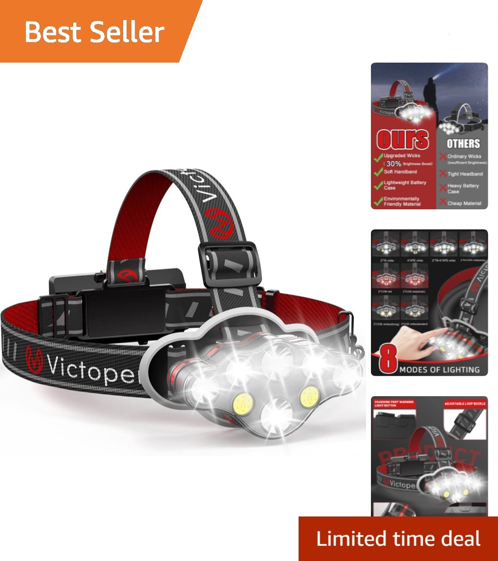 Waterproof Rechargeable Headlamp with Long Battery Life - Your Outdoor Companion
