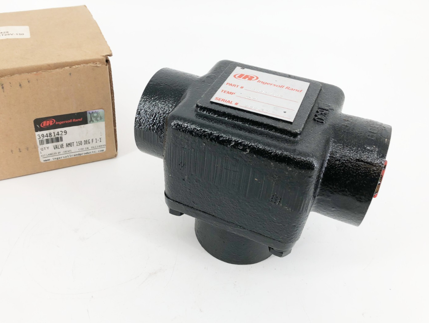 New Ingersoll Rand 39481429 Thermostatic Control Valve AMOT 150 Deg F 1-1