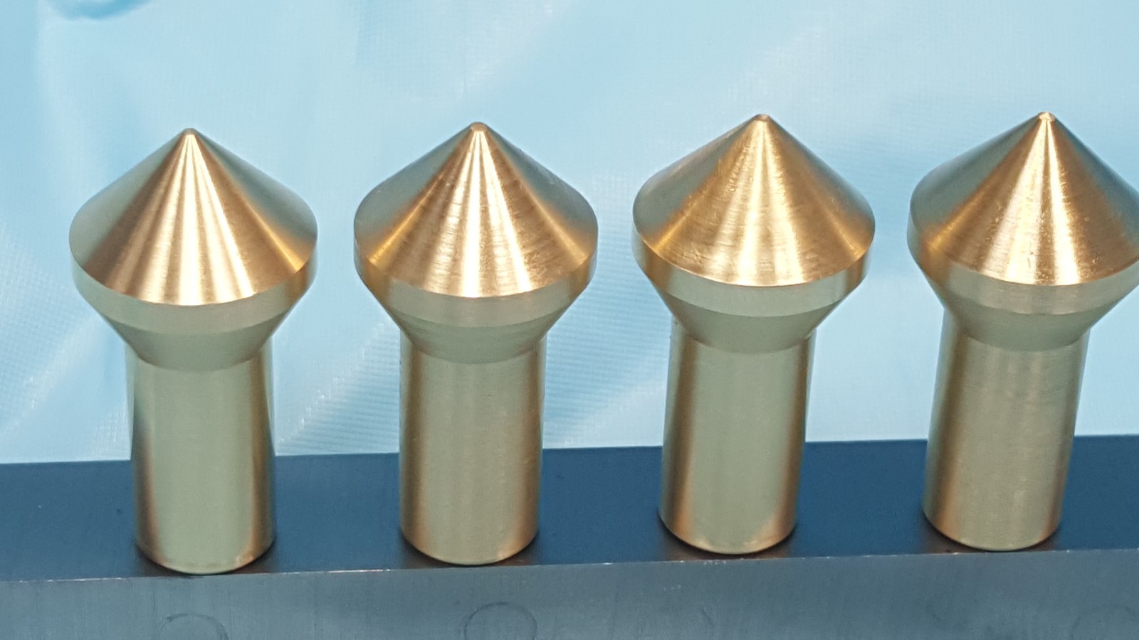 Gunsmith Tools - 4 Brass Muzzle Laps - Rifle Or Pistol Crowning - Lapping Crown