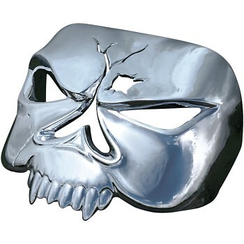 Kuryakyn 9009 Chrome Zombie Skull Taillight Cover for Harley