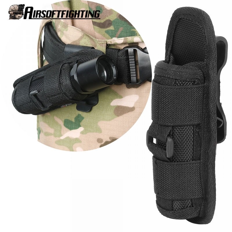 5pcs LED Flashlight Holder Carry Belt Pouch Holster Torch 360 Degrees Rotatable