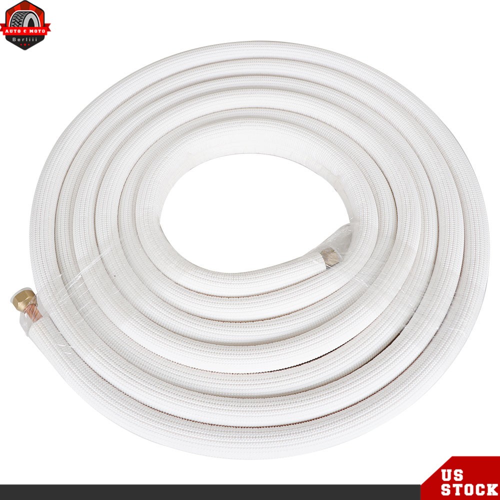 25ft 1/4"-1/2" Mini Split AC Installation Kit Complete Professional-Grade Copper