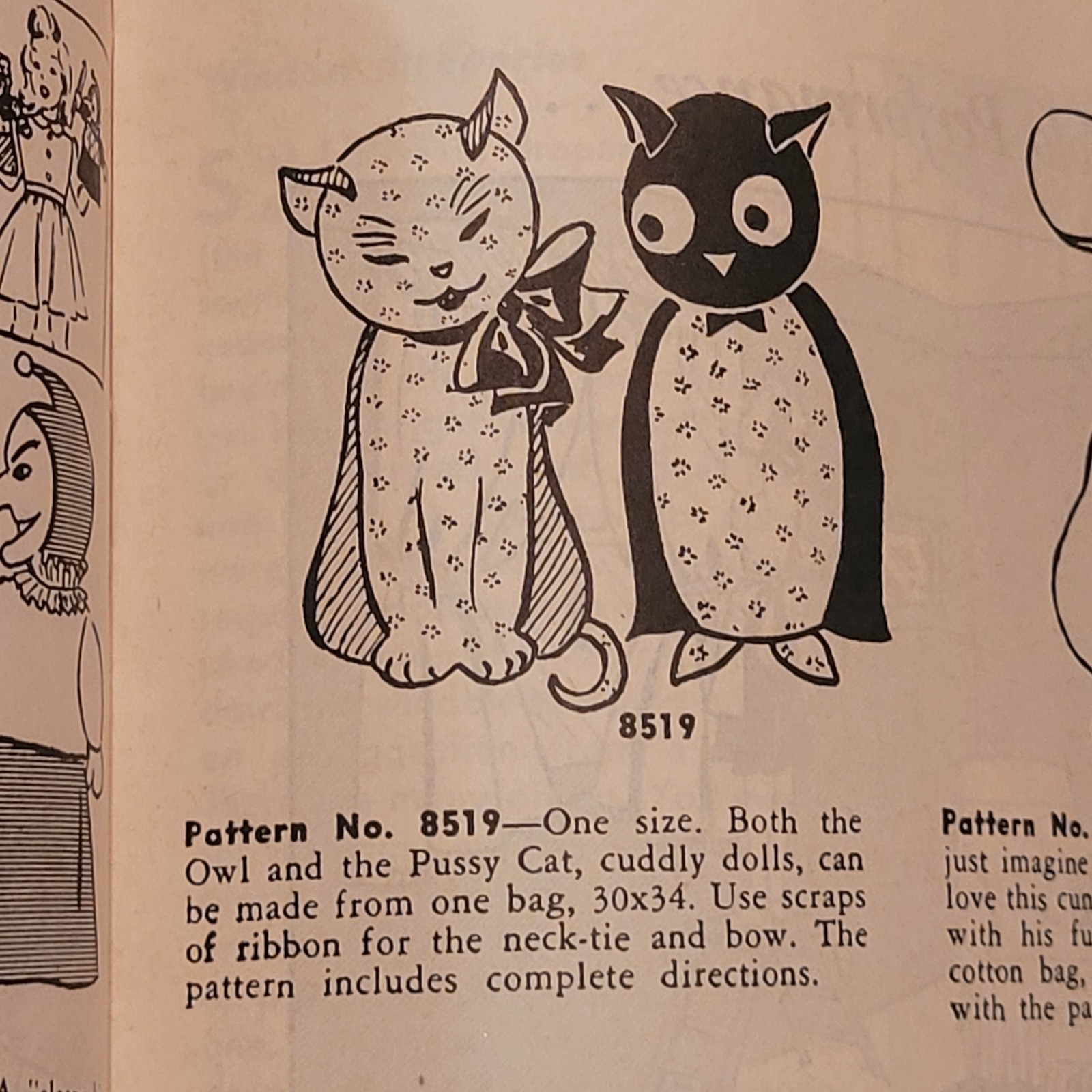 VTG Mail Order M.O. Sewing Patterns 1940s Bag Magic