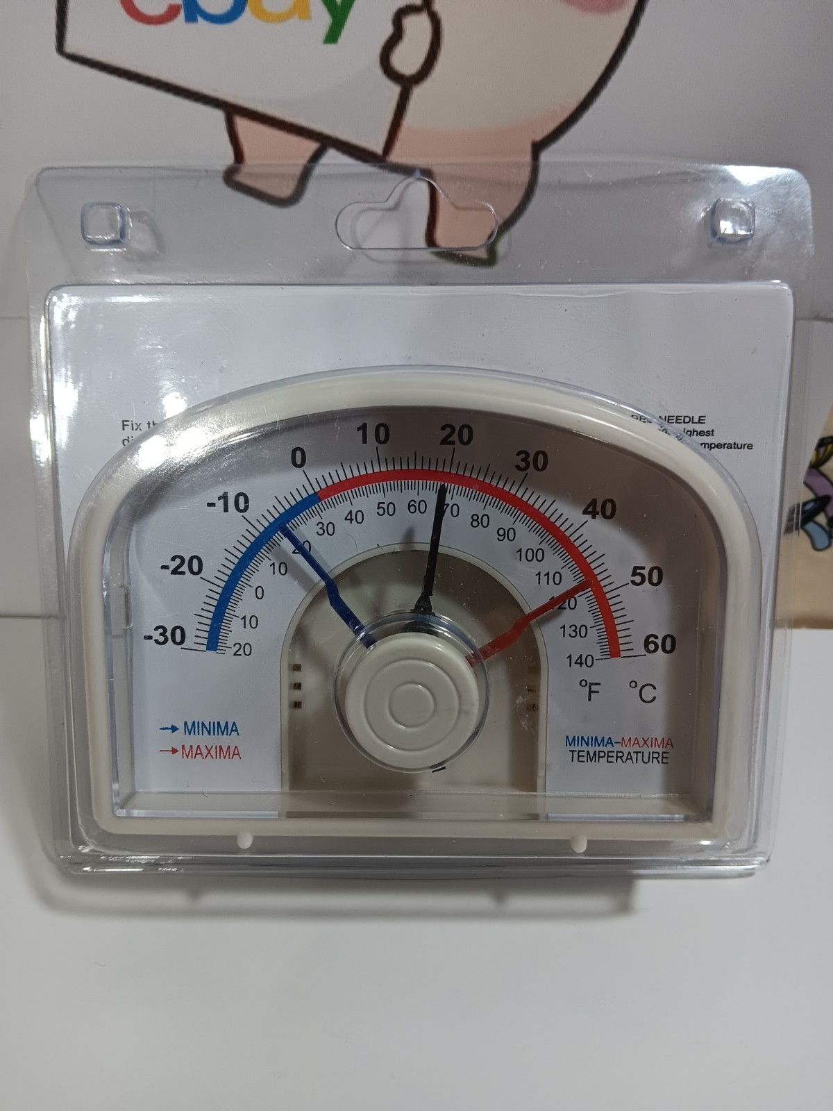 DUAL SCALE MIN/MAX DIAL TYPE THERMOMETER BRAND NEW IN PACKAGE!!!