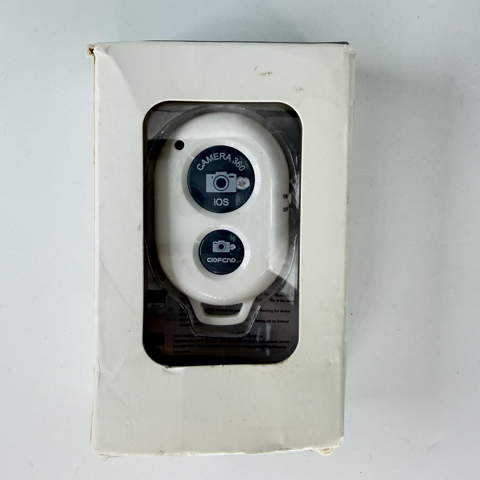 Bluetooth Camera Shutter Remote White Wireless Selfie Smartphone MB5059 IOS