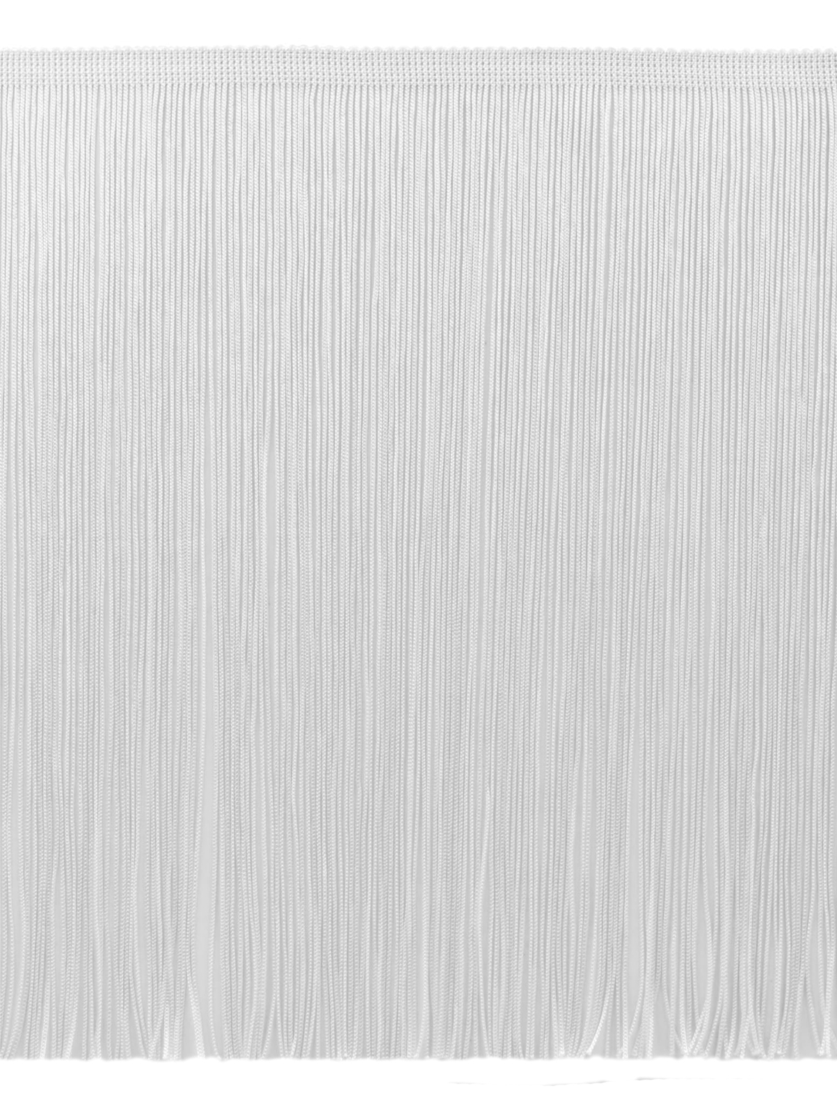 Chainette Fringe Trim 12 inch, Style# CF12, Color# A1 - Pure White [5 Yards]