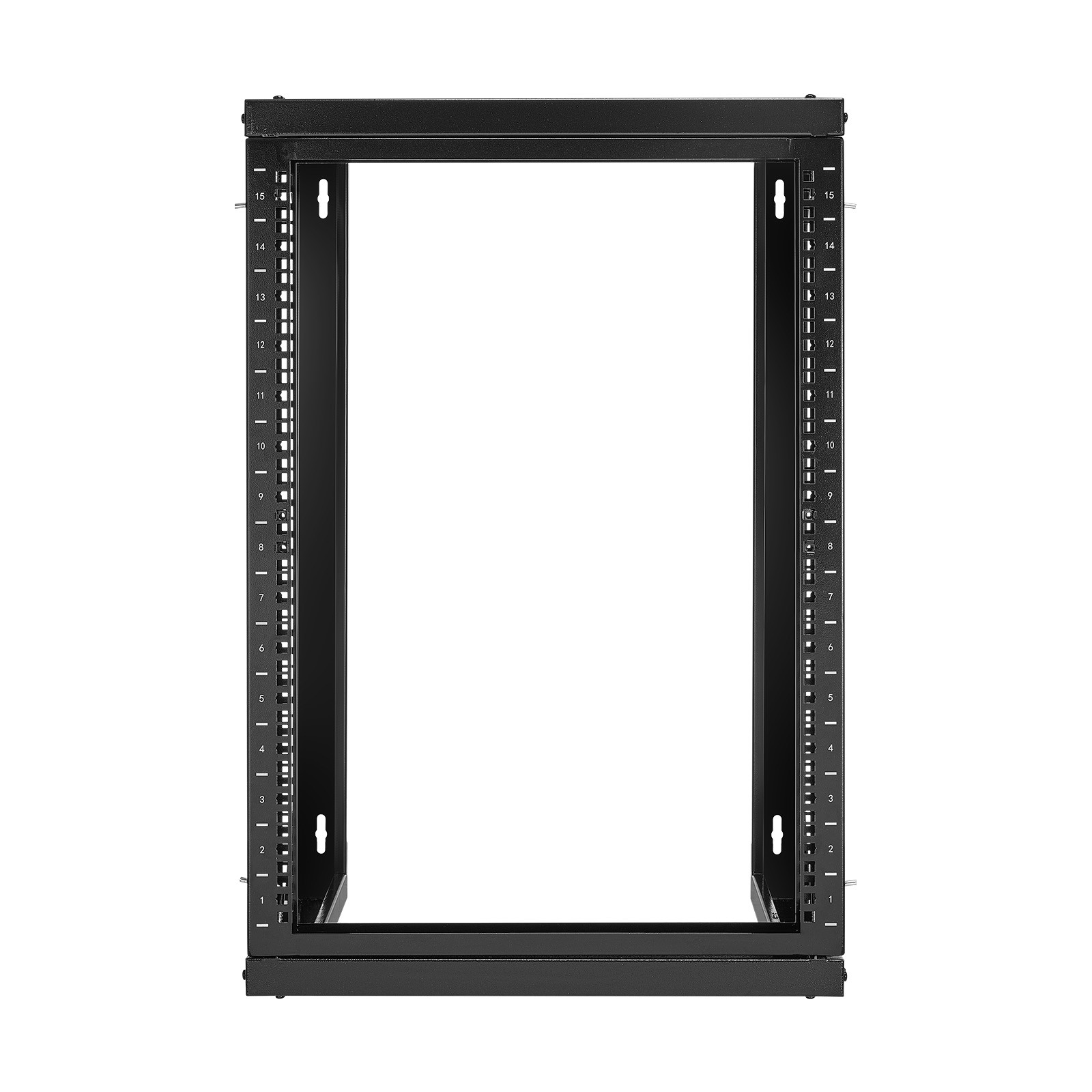 Uimoso 15U Wall-Mounted Open Frame Network Rack, 150 lbs Capacity, 180° Rotation