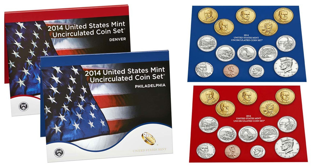 2014 U.S. Mint Uncirculated Coin Set 28 Coins P&D OGP Sealed Box