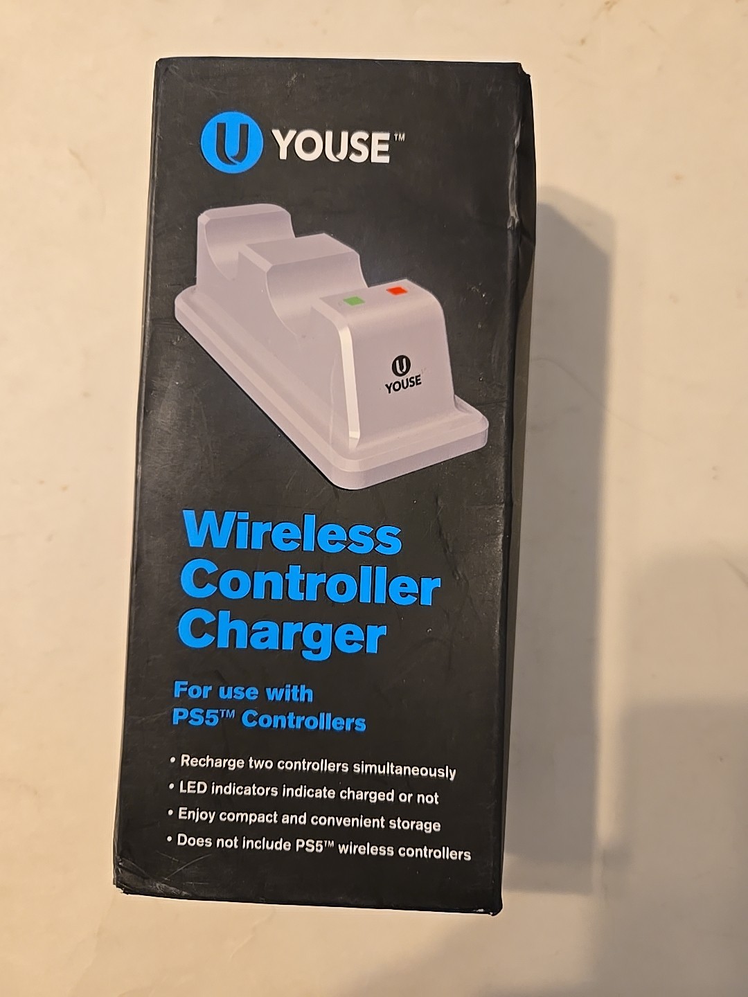 Youse Dual Wireless Controller Charger for PS5 Controllers NEW (Not Sony Brand)