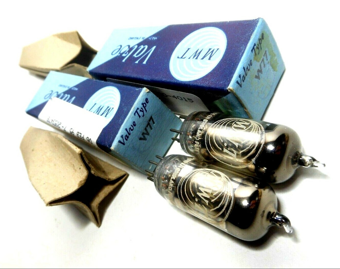 Matched Pair M.W.T. England W77 Tubes EF92 6CQ6 CV131 Valves Little Dot LD 9D6
