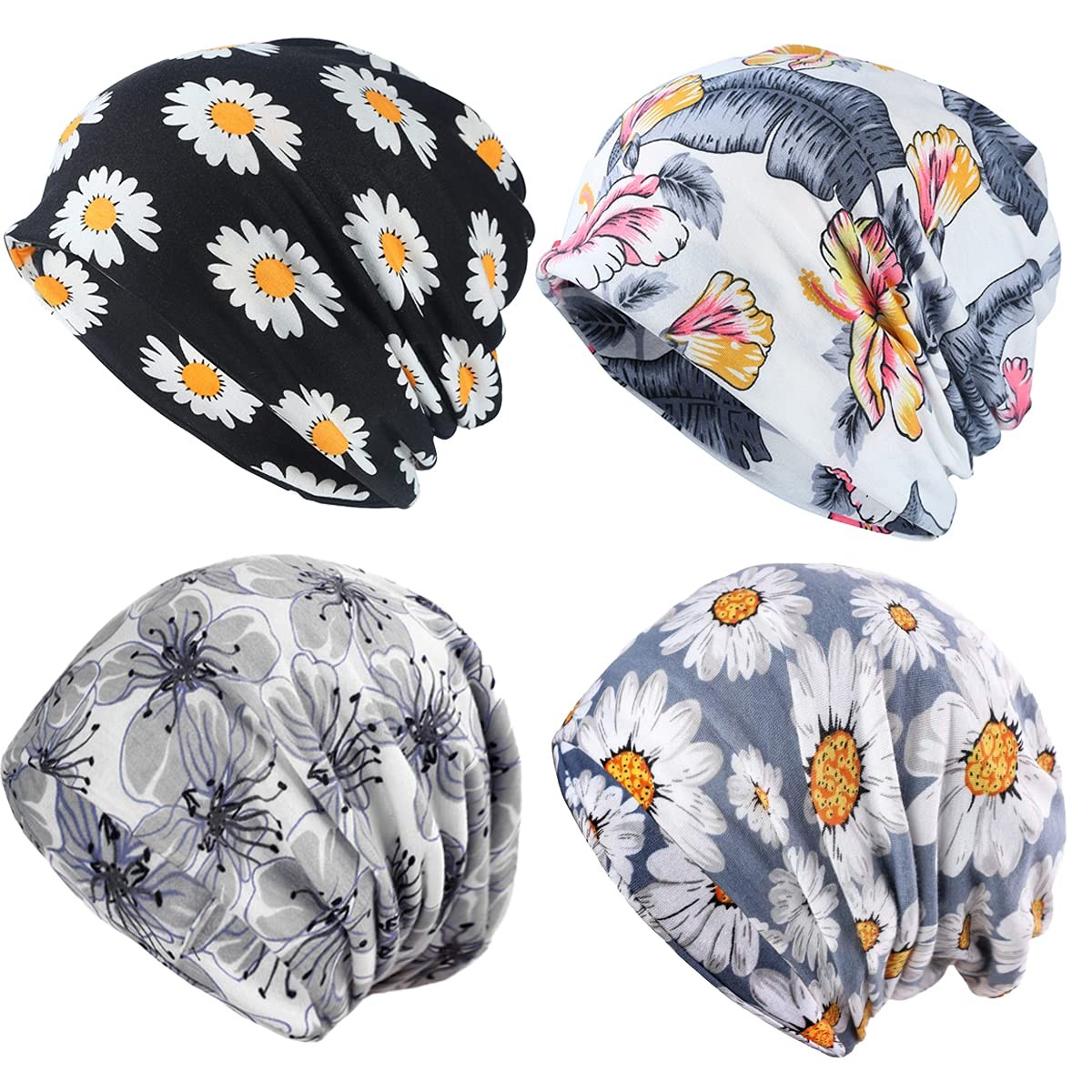 Womens Slouchy Beanie Soft Chemo Caps Breathable Cancer Headwear Hats Turban ...
