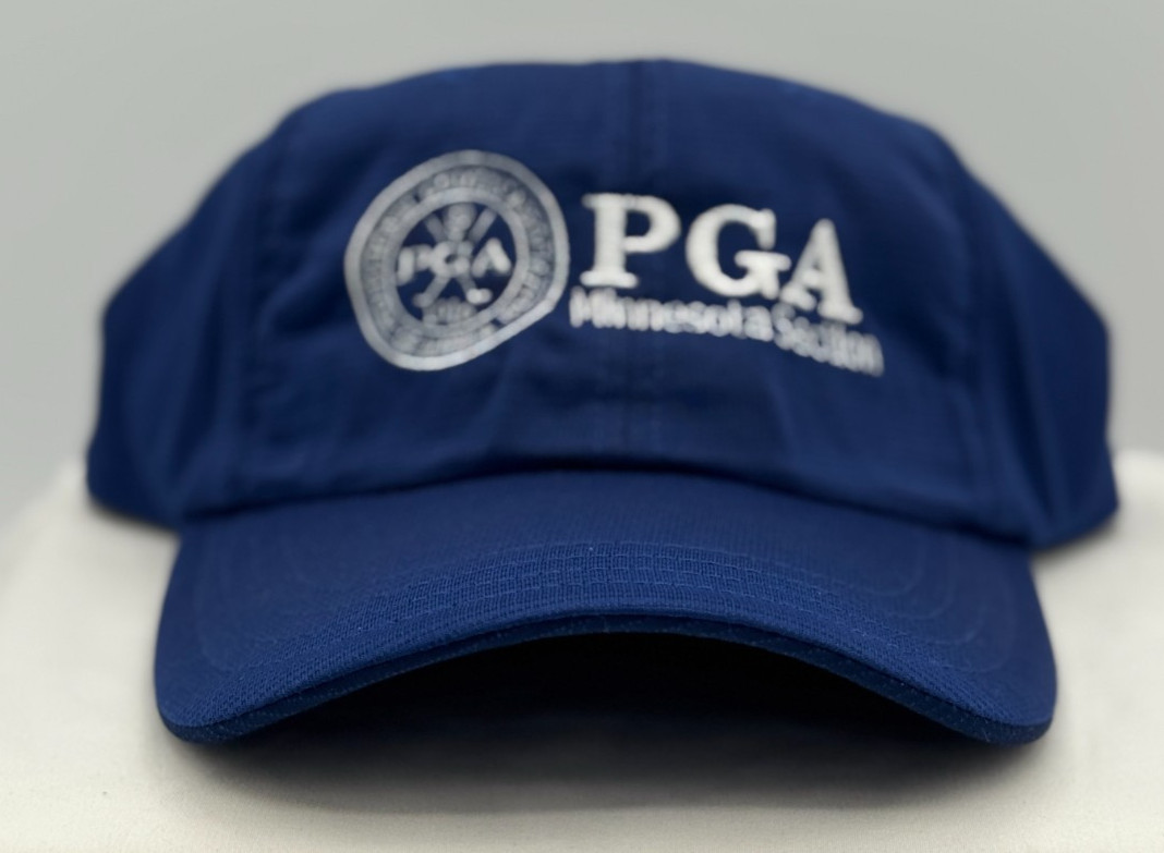 PGA Minnesota Section Golf Strap Back Hat / Cap - OSFA - Blue - Bamboo Polyester