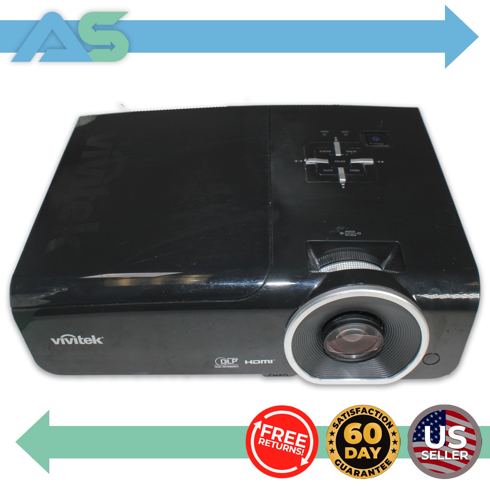 Vivitek D963HD Native 1080p DLP Projector 4500 Lumens HDMI Low 144 Lamp Hours