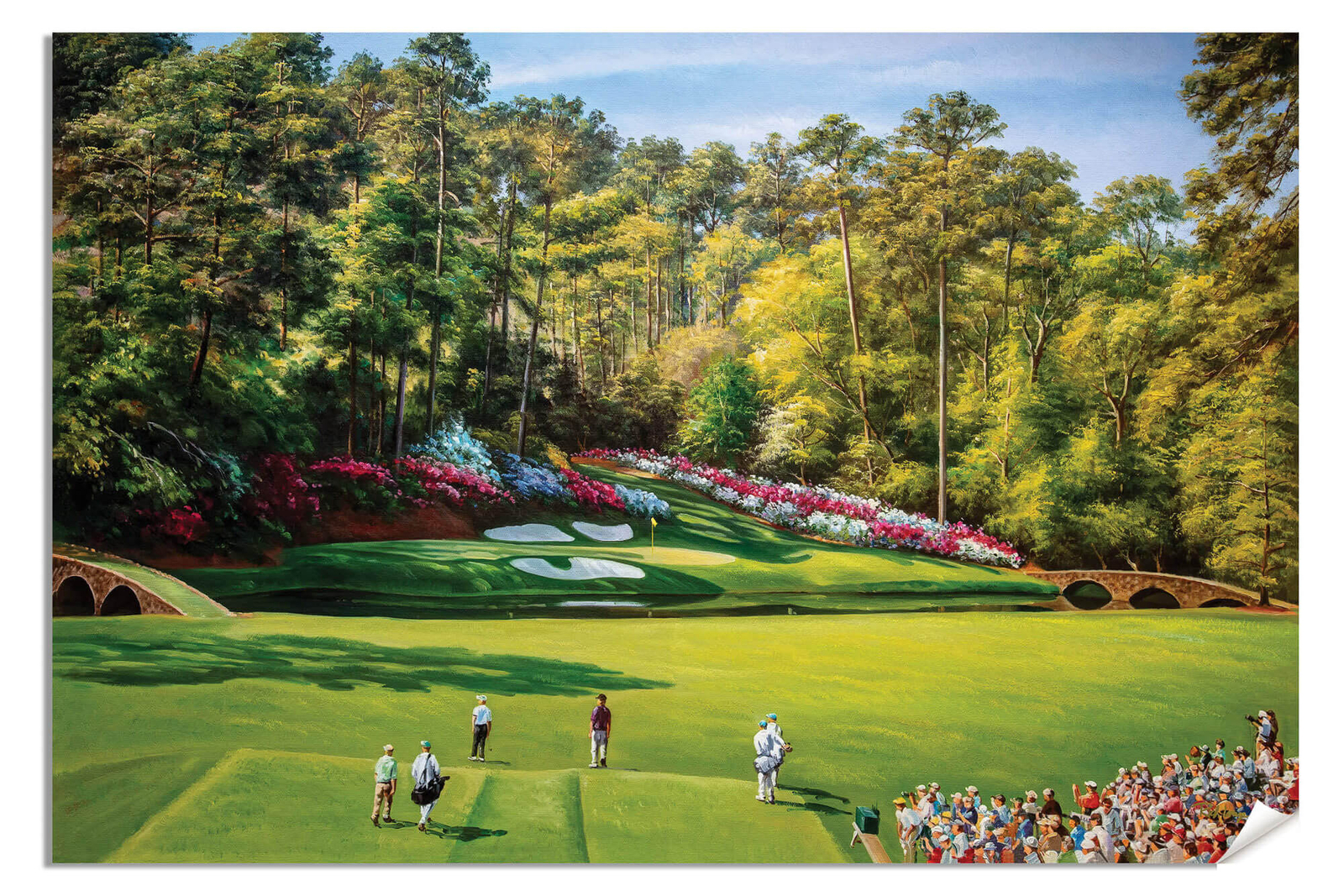 Augusta National Golf Hole 12 Golden Bell PGA 12Ri1 Oil Painting Wall Art Print