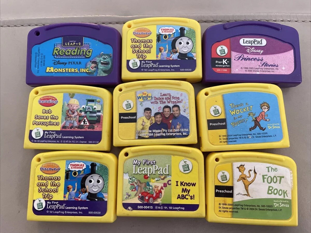 Lot of  9 LeapFrog Leapster LeapPad Learning Game Reading Cartridges Seus Disney