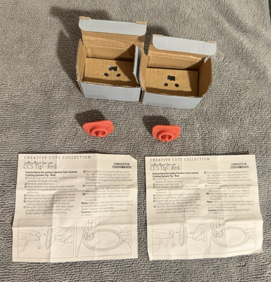 Creative Memories Creative Cuts Tip Red Blades (2)-Use w/ Custom Cutting System