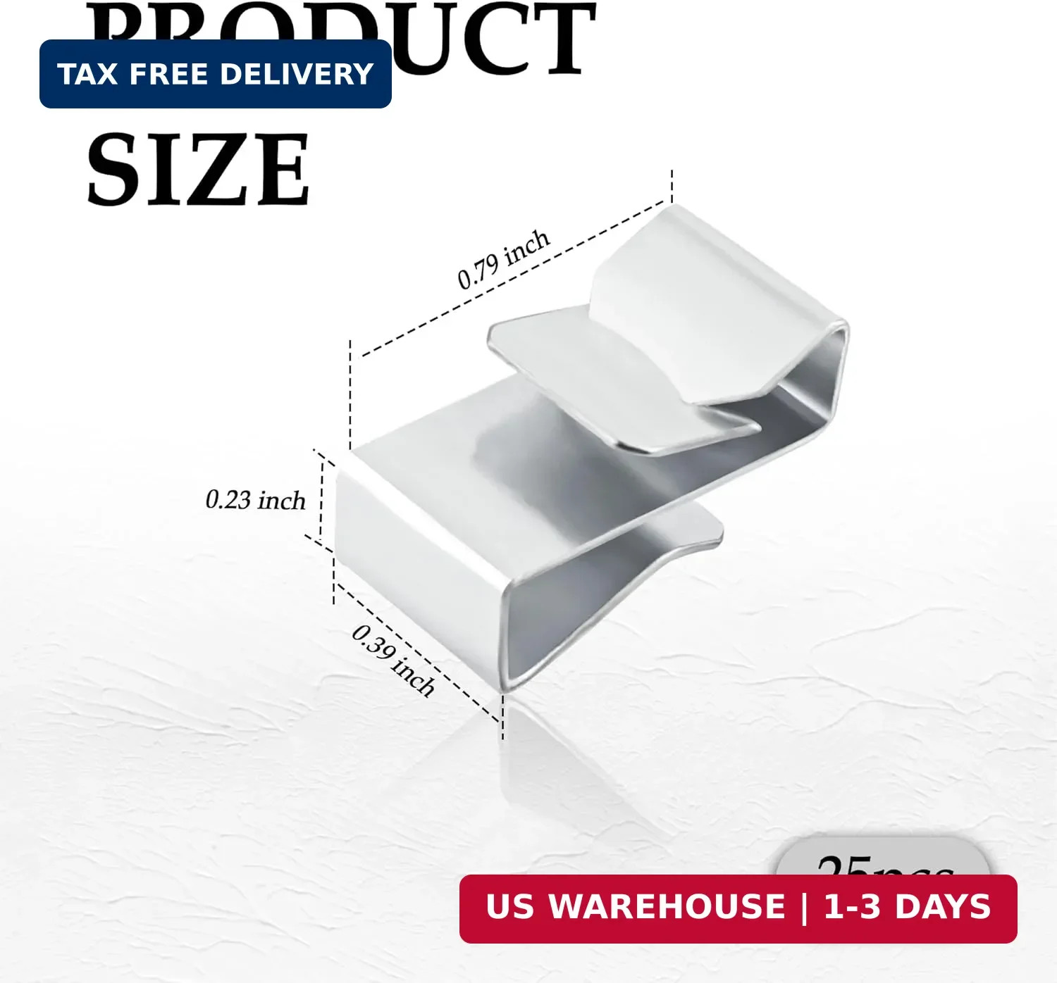 25PCS Trailer Wire Clips,Stainless Steel Trailer Frame Wire Clamp Clips,Universa