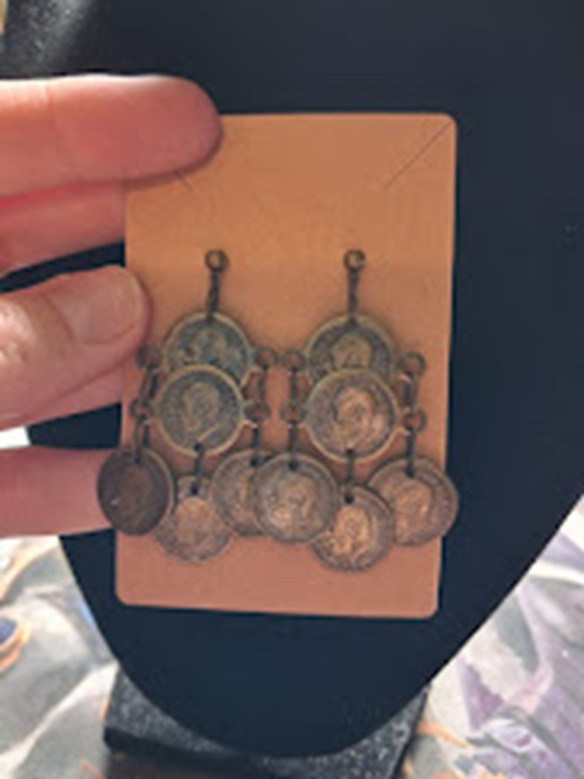 Vintage Token dangle earrings