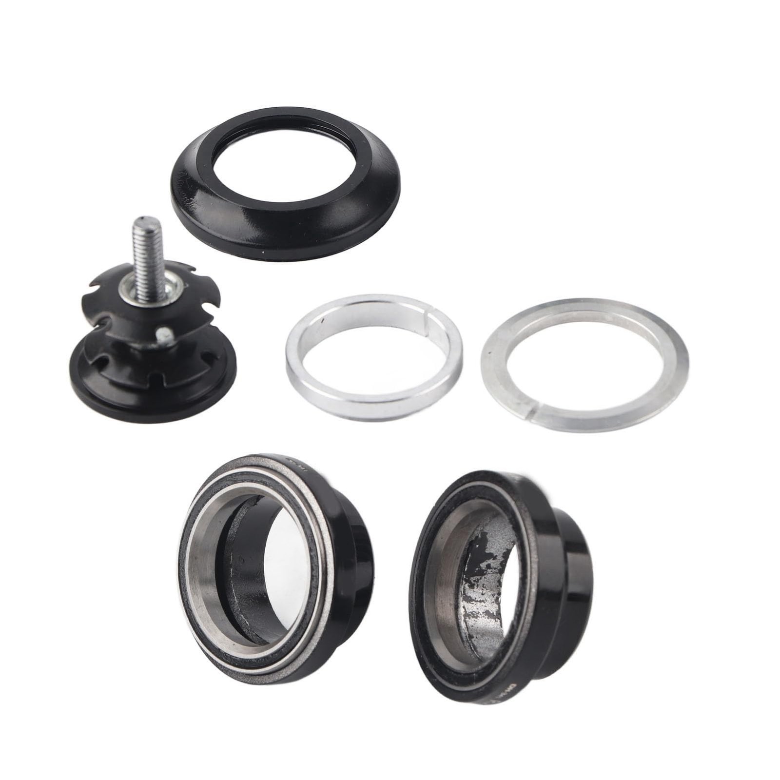 Bike Headset Bearing Aluminum Alloy 34mm for 28.6mm Straight Steerer Black