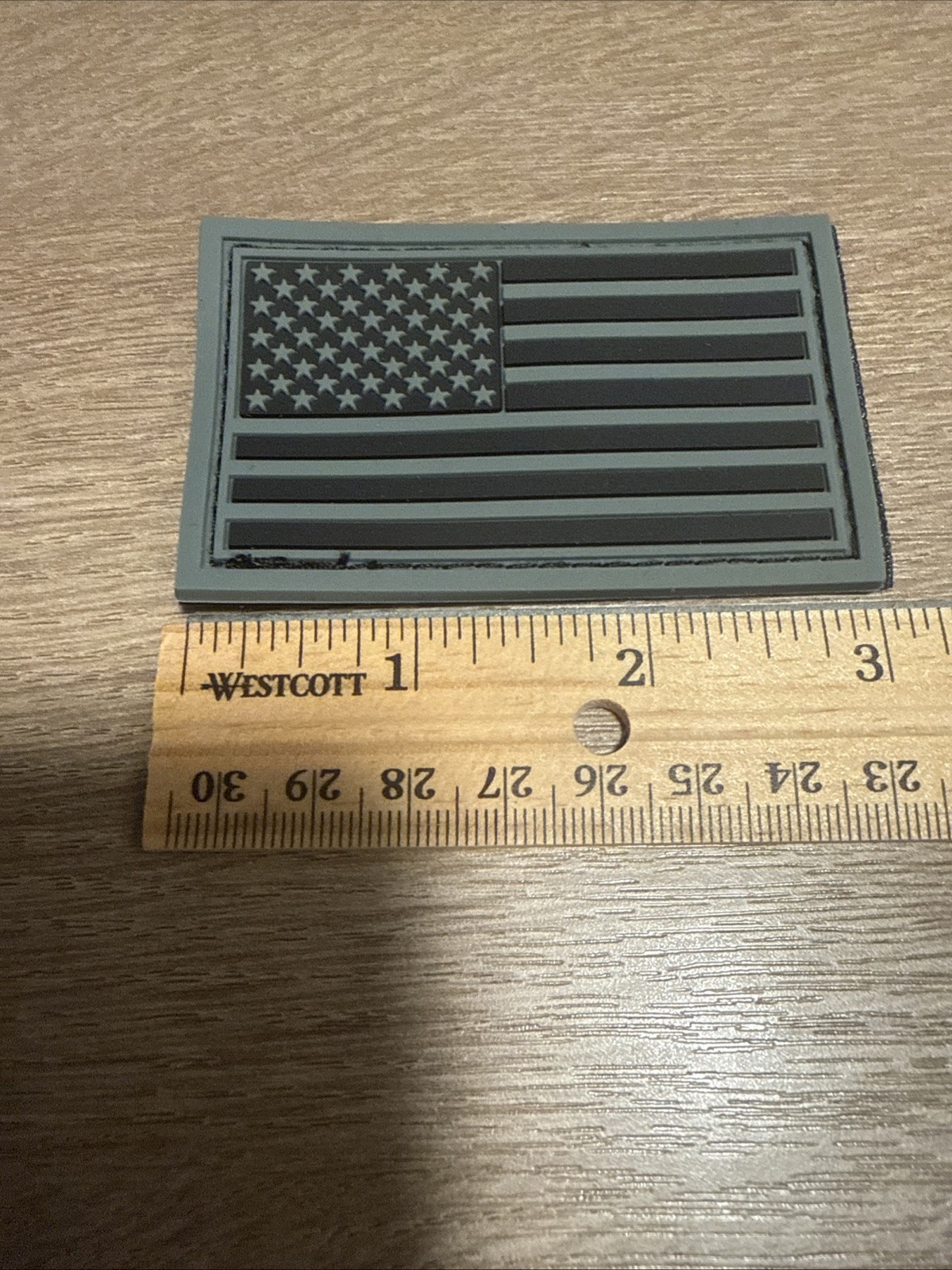 NEW Tactical Police USA American Flag 🇺🇸 PVC Rubber Patch with Hook Loop Back