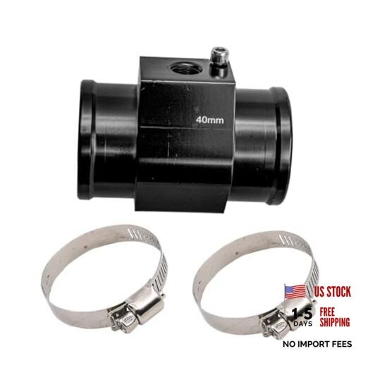 3PCS Auto Water Temp Joint Pipe, Aluminum Sensor Gauge Radiator Hose 40MM
