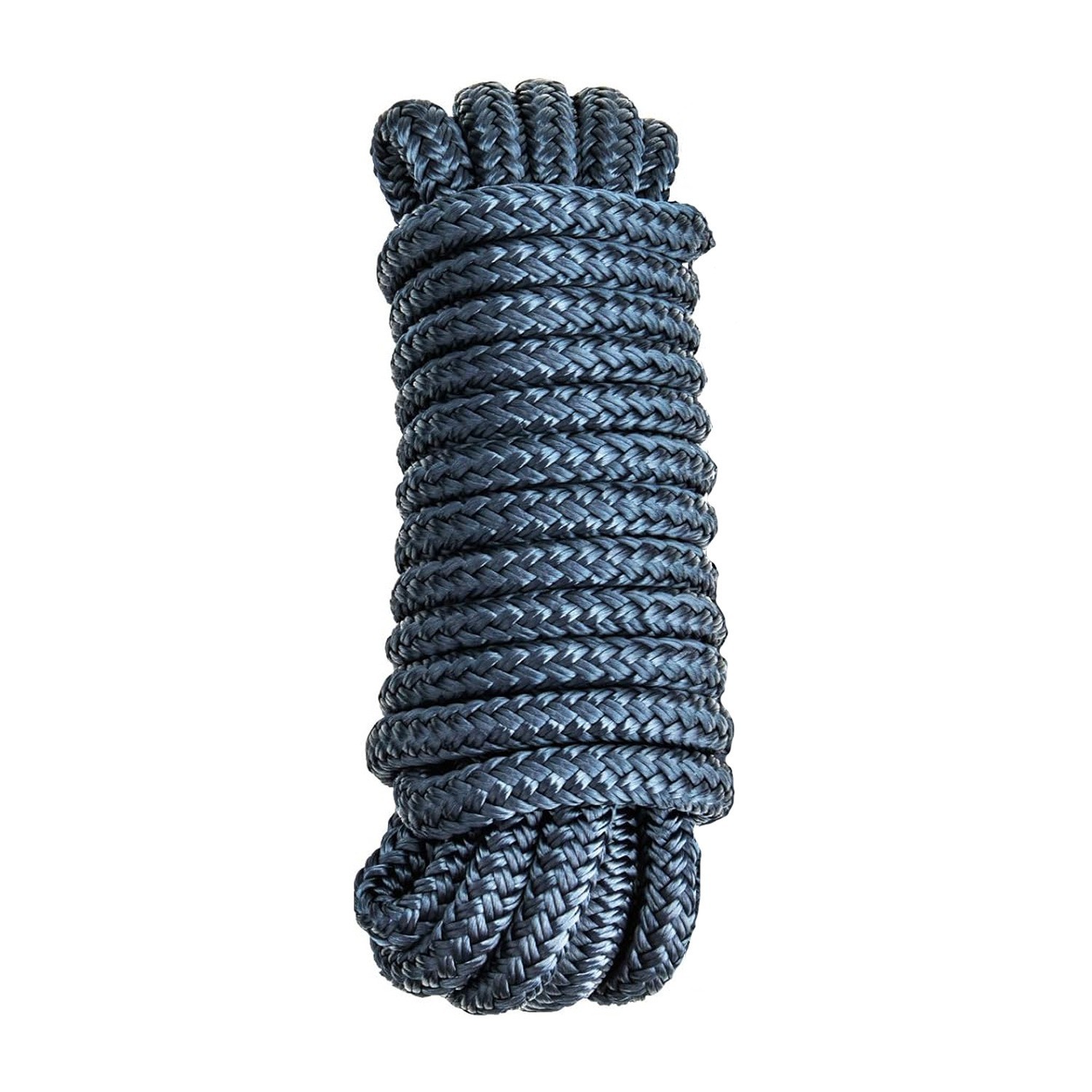 2Pcs Boat Bumper Line Double Braided Dark Blue Nylon Fender Rope 15ft x 1/2"