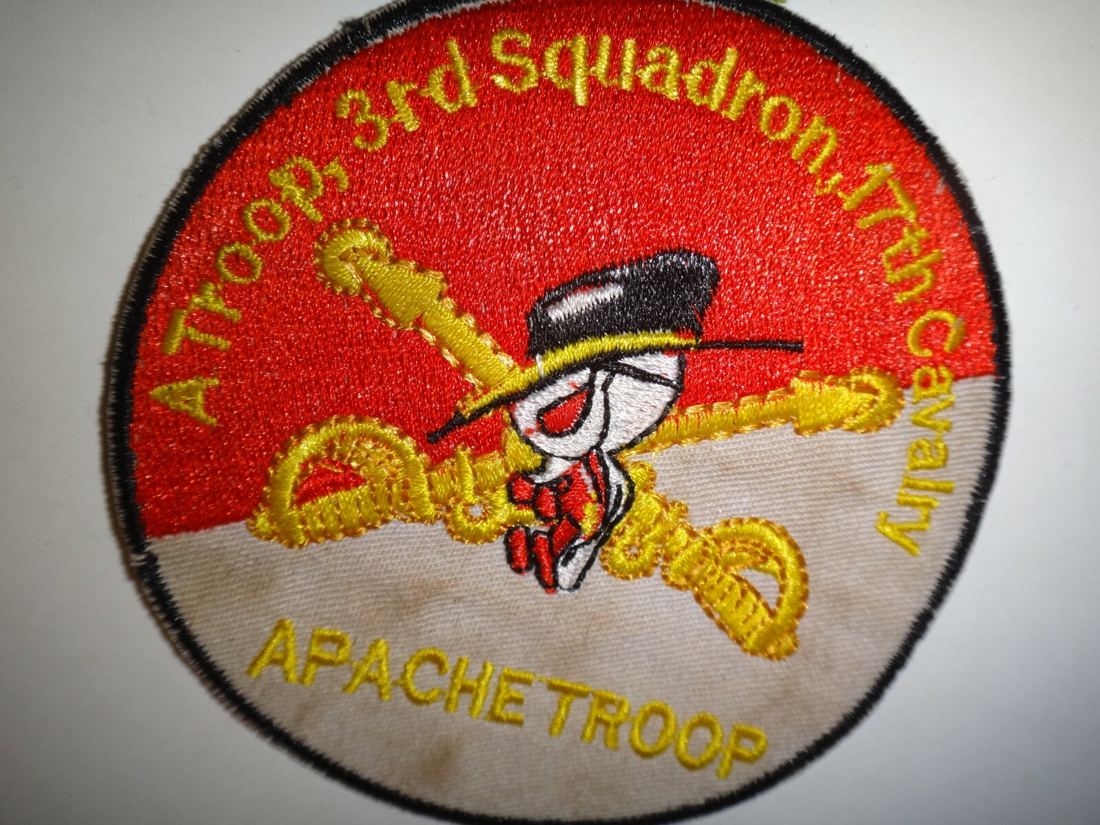 US A Troop 3rd Squadron 17th Cavalry Regiment APACHE TROOP Vietnam War Patch